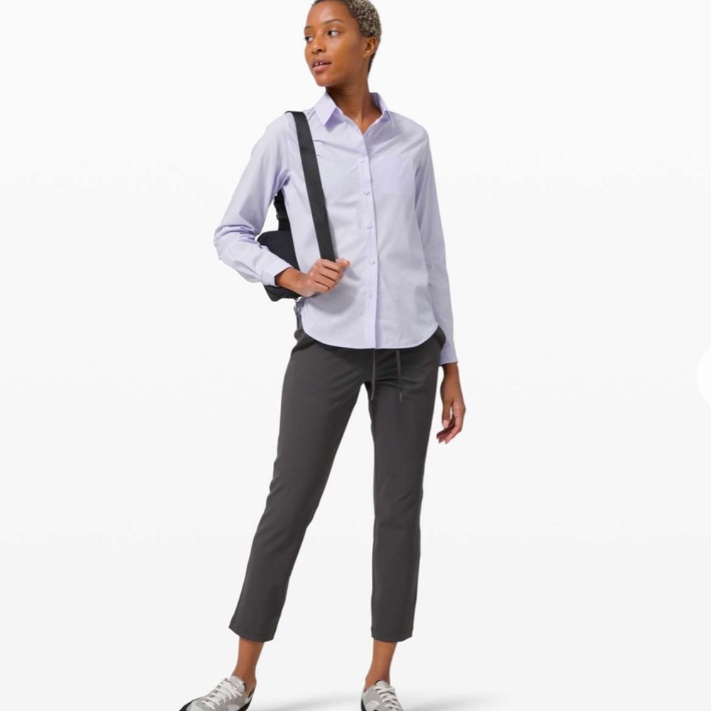 Lululemon Full Day Ahead Shirt In Serene Blue Size 2